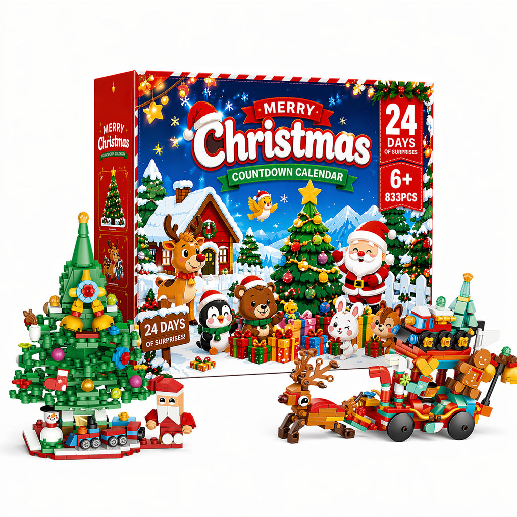 Deluxe Christmas Village Advent Calendar – 24-Day Building Blocks Set