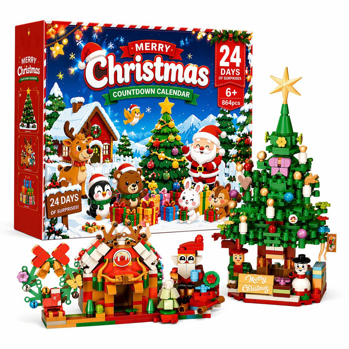 Christmas Village Advent Calendar – 24-Day Building Blocks Set