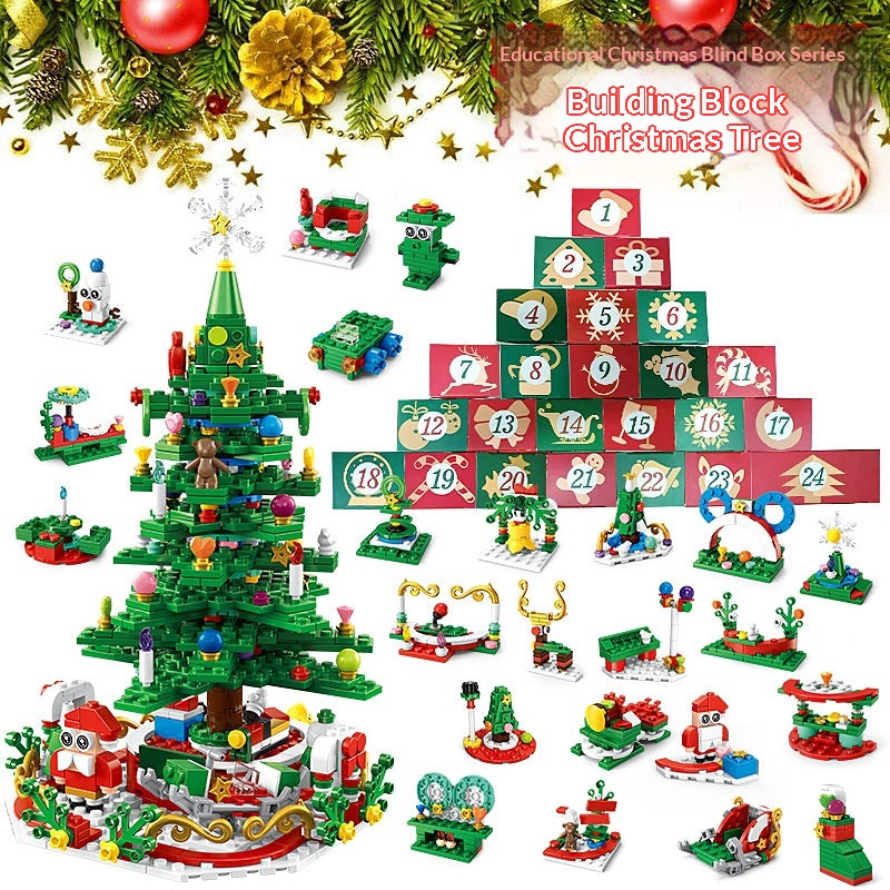 Deluxe Christmas Village Advent Calendar – 24-Day Building Blocks Set