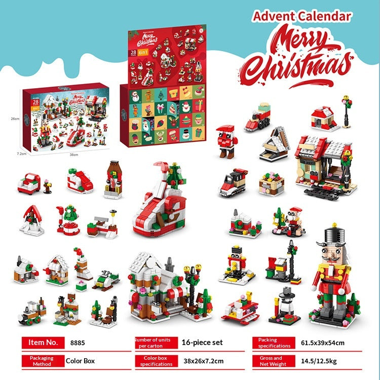 Christmas Tree Advent Calendar – 24-Day Building Blocks Set