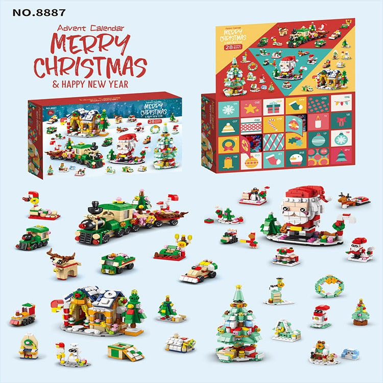 Christmas Tree Advent Calendar – 24-Day Building Blocks Set