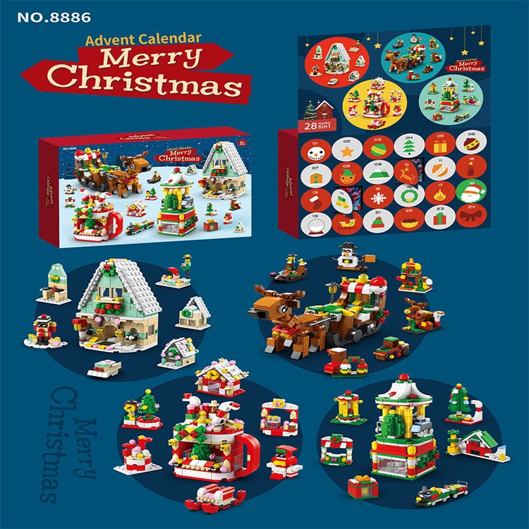 Christmas Village Advent Calendar – 24-Day Building Blocks Set