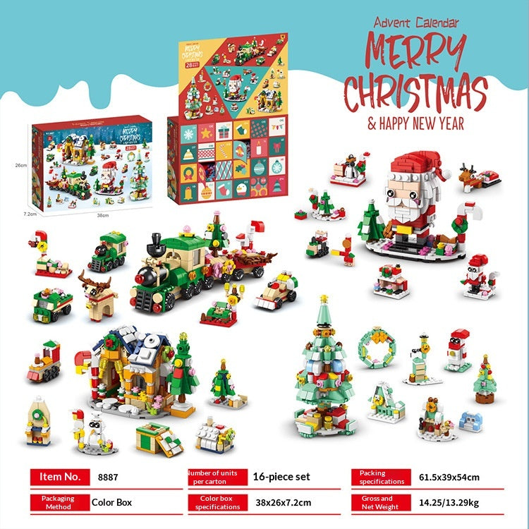 Christmas Tree Advent Calendar – 24-Day Building Blocks Set