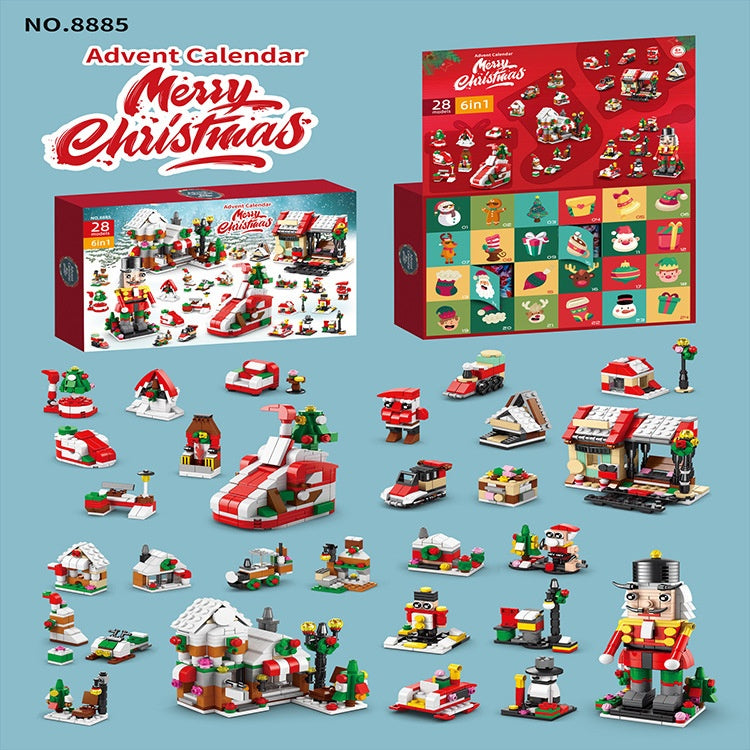 Deluxe Christmas Village Advent Calendar – 24-Day Building Blocks Set