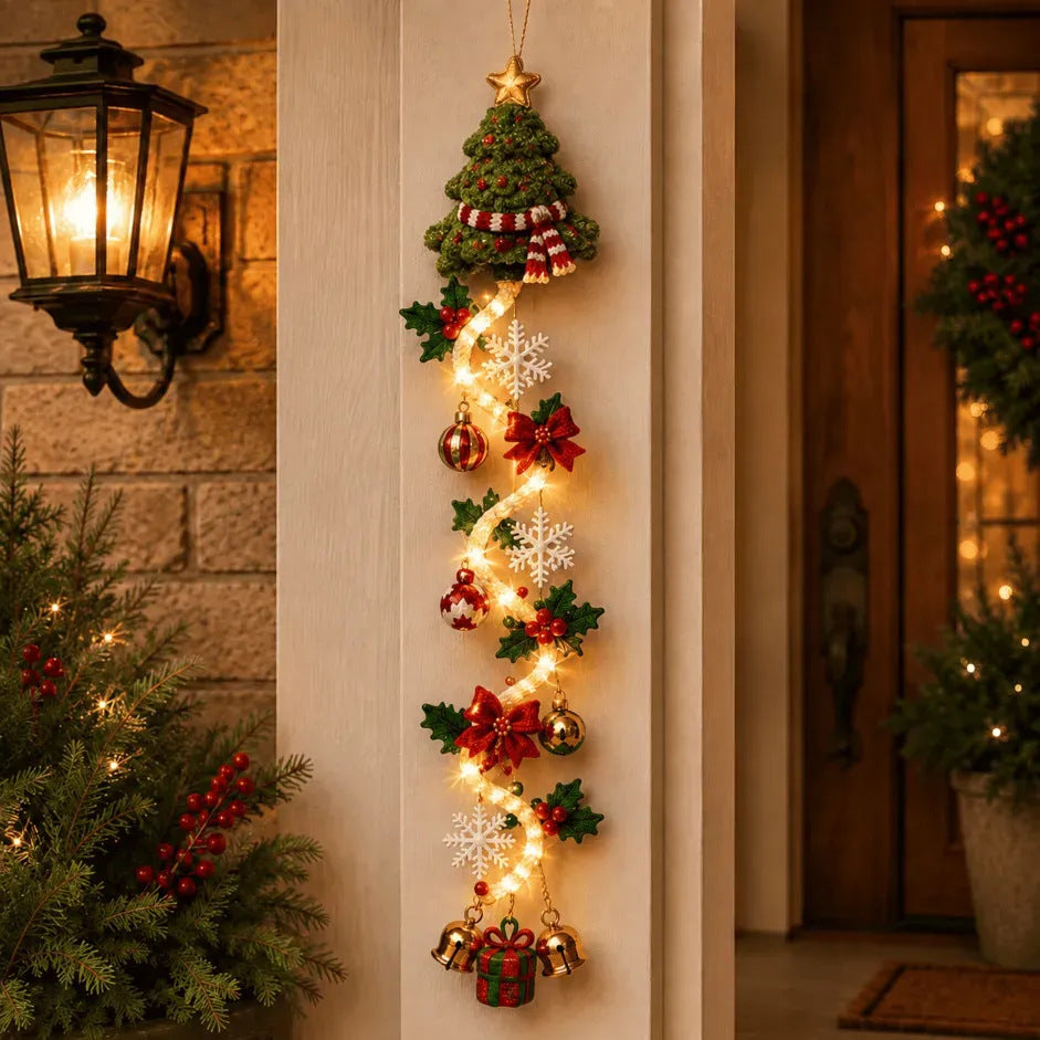 Glowing Christmas door hanger – Christmas Tree